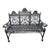 Late 19th Century Gothic Iron Garden Bench, Restored For Sale