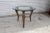 Hollywood Regency Round Metal Coffee Table With Glass Top For Sale - Image 4 of 6