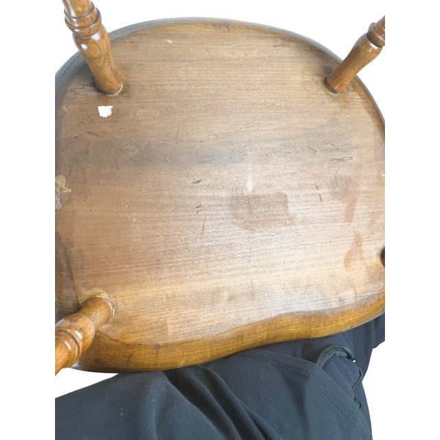 Antique Continuous-Arm Windsor Spindle-Back Wooden Armchair For Sale - Image 15 of 18