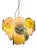 Vintage Alabaster Murano Glass Disc Chandelier, Italy, 1981 For Sale