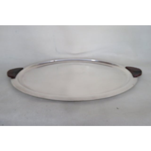 Argente Gelb France Oval Serving Tray With Bakelite Handles 4361b For Sale - Image 4 of 12