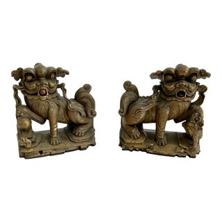 Foo Dogs Bookends - a Pair For Sale