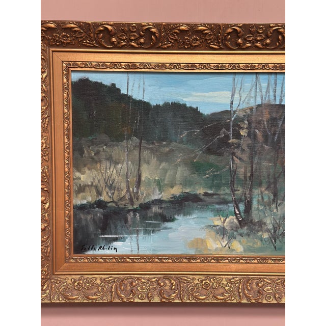 Tedde Rhodin, Autumn Landscape from Småland, 1979, Oil on Canvas, Framed For Sale - Image 15 of 18