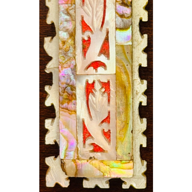 Shell Exquisite Antique Crucifix With Mother-of-Pearl Intricate Carving. For Sale - Image 7 of 8