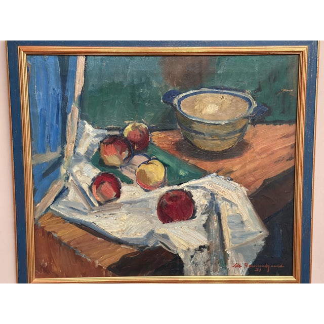 Albert Gammelgaard, Still Life, 1931, Oil on Canvas, Framed For Sale - Image 16 of 18