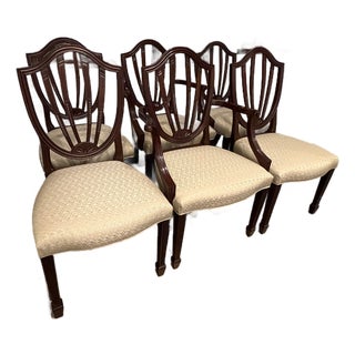 1990s Baker Furniture Mahogany Dining Chairs For Sale