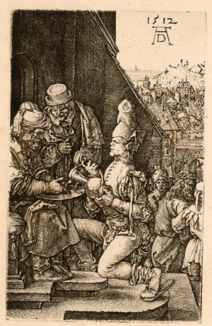 Albrecht Durer Pilate Washing His Hands Engraving 1512