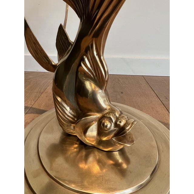 Brass Coffee Table Representing a Fish For Sale - Image 6 of 12