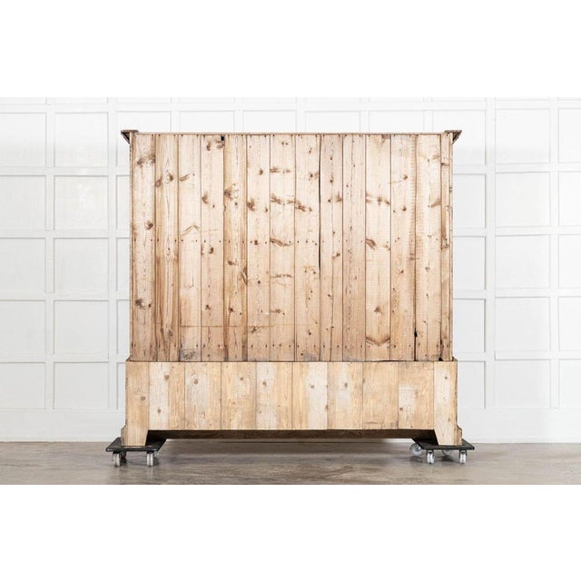 Monumental 19th Century English Pine Housekeepers Cupboard, 1880s For Sale - Image 15 of 16