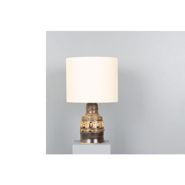 Openwork Ceramic Table Lamp by Georges Pelletier, France, 1970s For Sale - Image 10 of 10