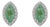 Vintage Inspired 1.8 Ct Natural Marquise Emerald & Diamond Stud Earrings 2 Pieces For Sale