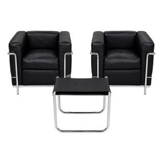 LC2 Sessel by Le Corbusier for Cassina, 2000s, Set of 2 For Sale