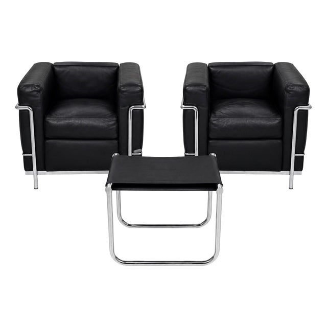 LC2 Sessel by Le Corbusier for Cassina, 2000s, Set of 2 For Sale
