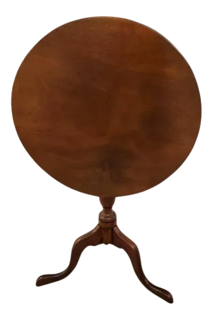 18th Century American Mahogany Tilt Top Table With Snake Feet