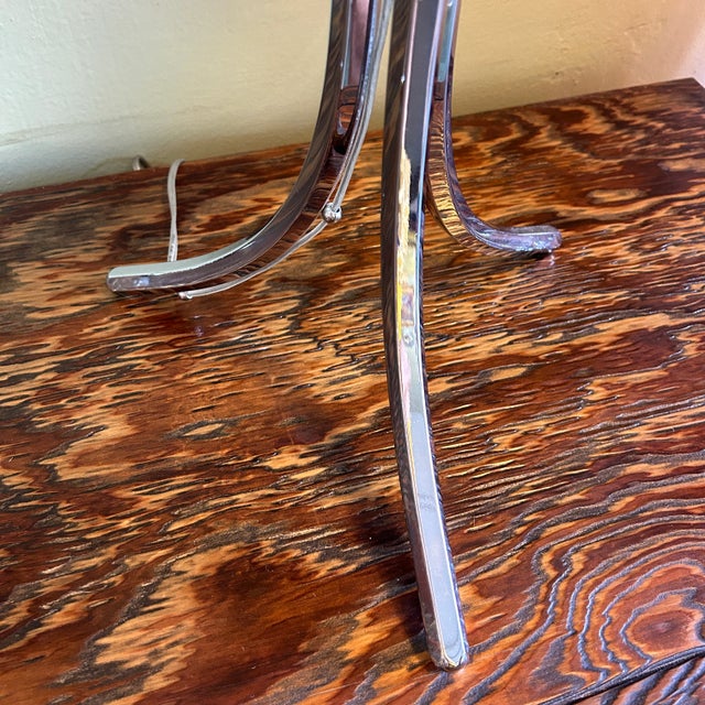 1970s Pair of Steel Tripod Table Lamps by Lang-Levin, 1970s For Sale - Image 5 of 9