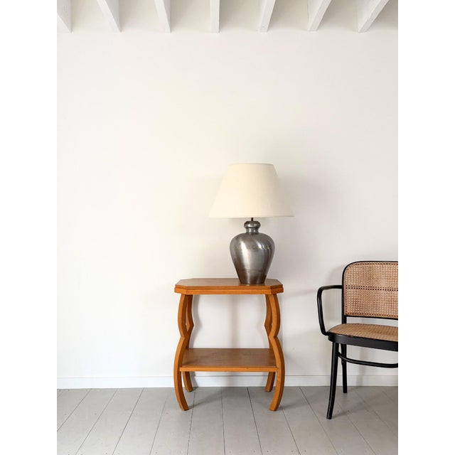 Gold Modernist Mixed Metal Table Lamp, France, 1960s For Sale - Image 8 of 9