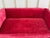 Ruby Red Kristin Drohan Collection Red Velvet Love Seat With Embroidered Down-Filled Throw Pillows For Sale - Image 8 of 11