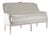 Yvon Canape Bench - Natural Linen / Distressed Grey Painted Frame For Sale