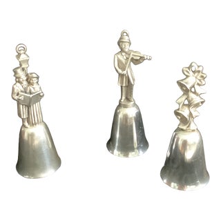 Vintage Reed and Barton First Edition NE Collector’s Society Christmas Bells- Set of 3 For Sale