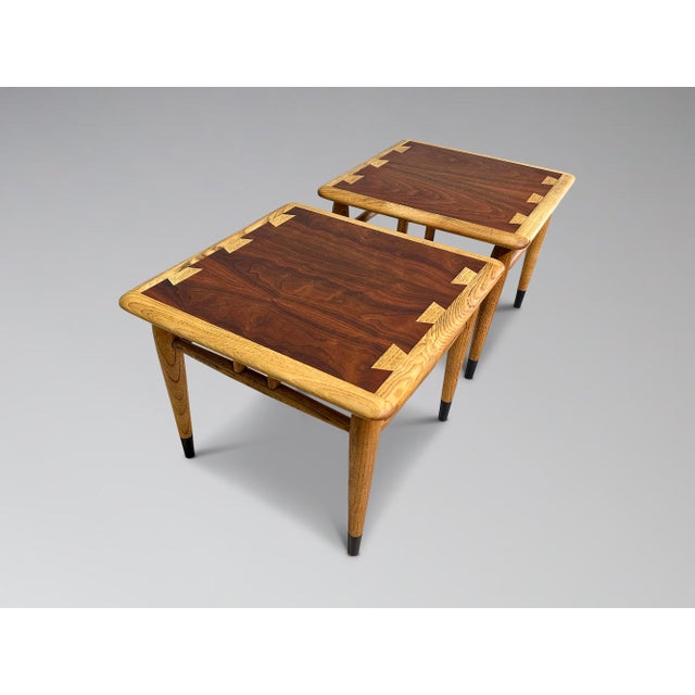 Restored Pair of Lane Acclaim Small Square Snack Tables For Sale - Image 10 of 13