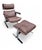 Mid 20th Century Mid Century Modern Brown Leather and Chromium Lounge Chairs and Ottoman Attributed to Richard Hersberger For Sale - Image 5 of 11