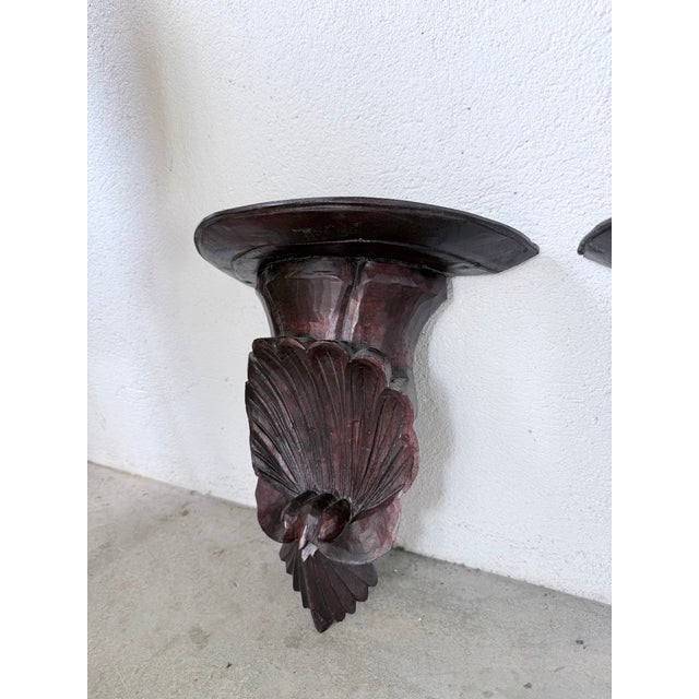 Italian Carved Wall Brackets, 1940s, Set of 2 For Sale - Image 16 of 18