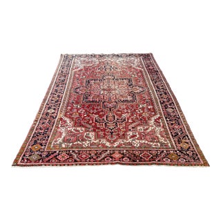 8ft 1in X 11ft Heriz Persian Area Rug For Sale