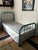 Mid-Century Modern Mid 20th Century Twin Metal Bed Frame-Tal/Turqoise For Sale - Image 3 of 10