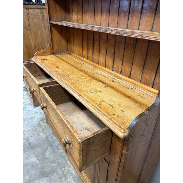 English 19th Century Irish Pine Dresser Hutch For Sale - Image 3 of 8