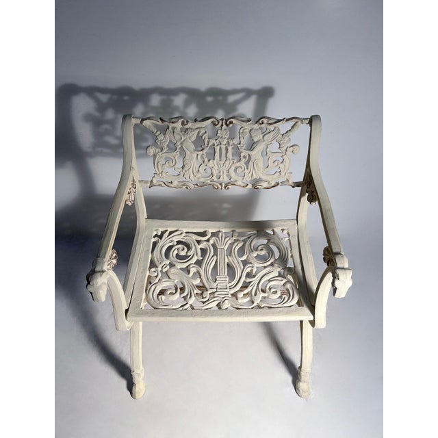 Late 20th Century Pair of Vintage Cast Metal Chairs by Karl Freidrich Schinkel For Sale - Image 5 of 5