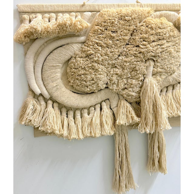 Dan Friedman Large Fiber Art Wall Hanging, Wool, Cotton & Wood, 1970s For Sale - Image 15 of 18