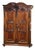 18th Century French Louis XV Carved Walnut Armoire From Lyon For Sale