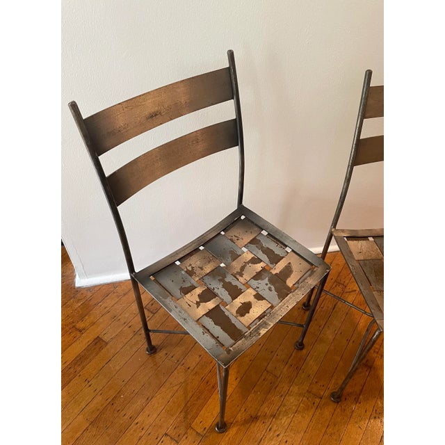 Pair Artisan 1960s Iron Patio Chairs For Sale - Image 9 of 13