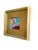 Two original mini paintings by Jessalin Beutler in a set with matching gold frames. Artwork is mixed media on canvas...