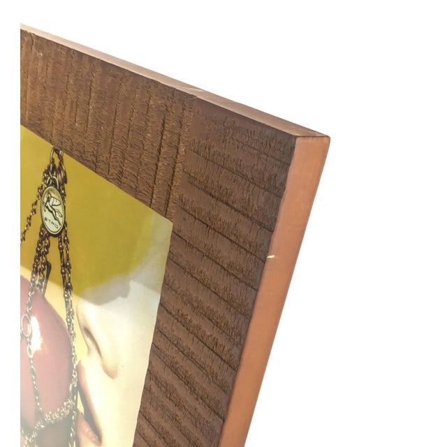 Large 8 X 10 Vintage Textured Wood Photo Frame For Sale - Image 4 of 7