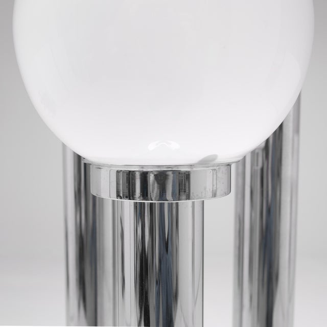 Silver Italian Murano Glass Floor Lamp attributed to Carlo Nason, 1970s For Sale - Image 8 of 9