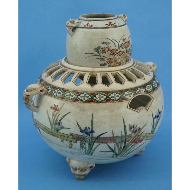 Japanese Ceramic Kōro Incense Burner, 1800s, Set of 2 For Sale - Image 9 of 18