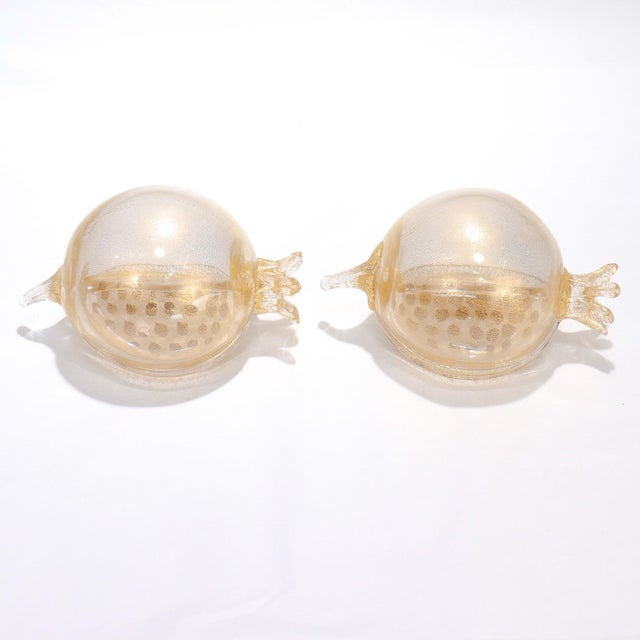 Pair of Venetian Glass Pomegranate Sculptures by Romeo Gigli for Pauly & Co. For Sale - Image 11 of 16