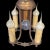 Metal 1920s Art Deco Lightolier Five Light Chandelier For Sale - Image 7 of 7