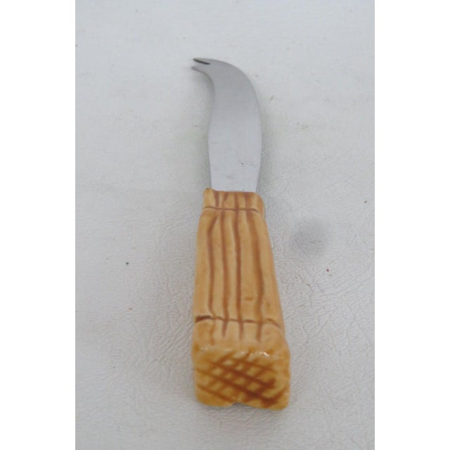 Metal Mid 20th Century Mid Century Modern Argilia Ceramic Handled Cheese Knife For Sale - Image 7 of 12