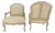 Pair of Carved Arm Lounge Fireside Chairs by Bernhardt Regency Style For Sale