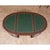 Nof072grn Green Leather Oval Partners Desk For Sale - Image 11 of 15