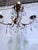 Brass 1950s Vintage Spanish Chandelier With Crystal Prisms For Sale - Image 8 of 10