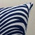 Schumacher Schumacher Zebra Palm Indoor/Outdoor Pillow 16" x 16" in Navy For Sale - Image 4 of 5