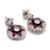 2000 - 2009 Vintage Diamond Ruby Onyx Platinum Earrings, A Pair For Sale - Image 5 of 6