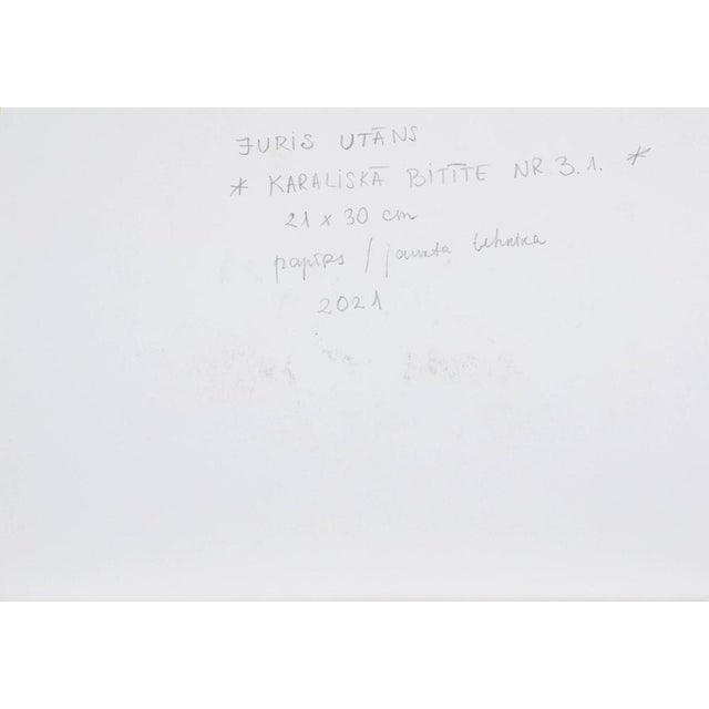 Juris Utans, Royal Bee, 2021, Mixed Media and Paper, in Very Good conditions. Designed from 2000 I have official proof of...