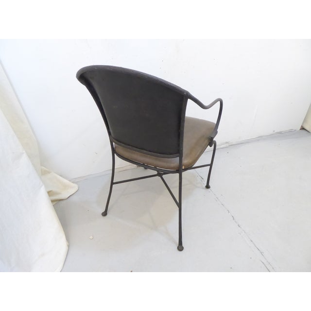Charcoal Vintage Brutalist Iron Table & 4 Chairs For Sale - Image 8 of 8