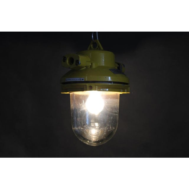 Industrial Glass Lamp, Czechoslovakia, 1970s For Sale - Image 10 of 12