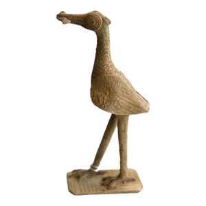 Vintage African Bird With Fish Sculpture