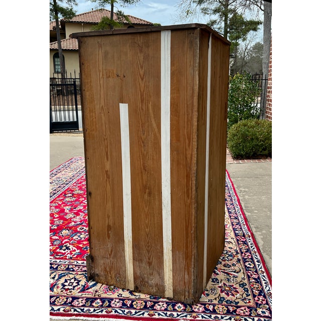 Antique French Corner Cabinet Cupboard Storage With Drawer Key Oak Tall 19th C For Sale - Image 12 of 12